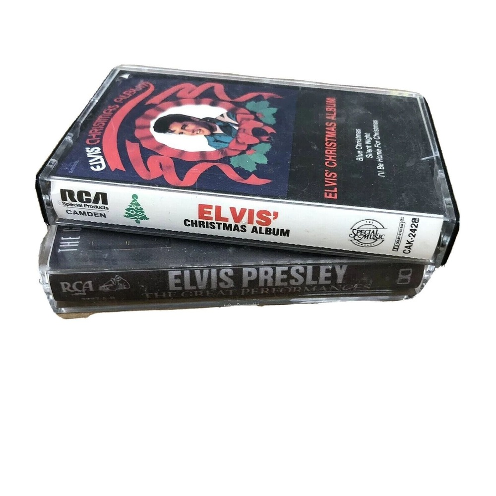 Elvis‎ Presley Cassette Tapes Christmas Album & Great Performances RCA Records
